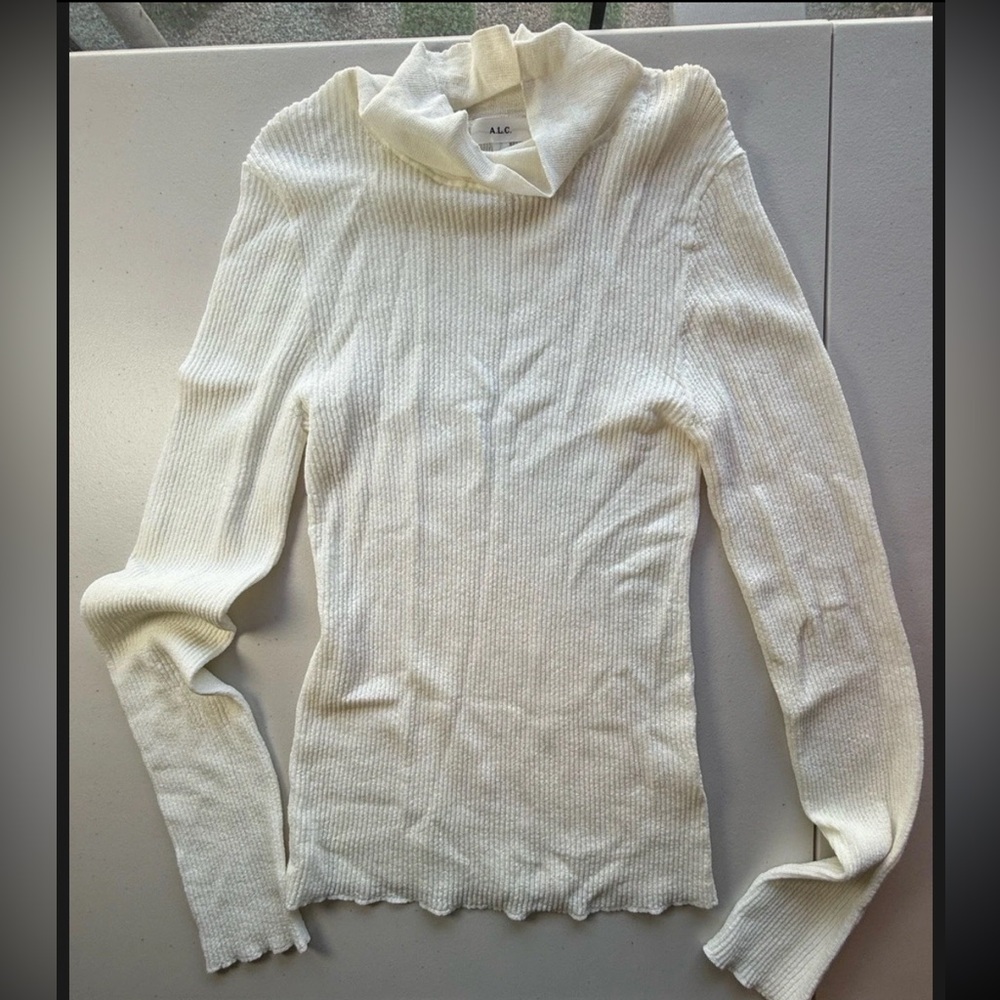 A.L.C. Cream Turtleneck Sweater